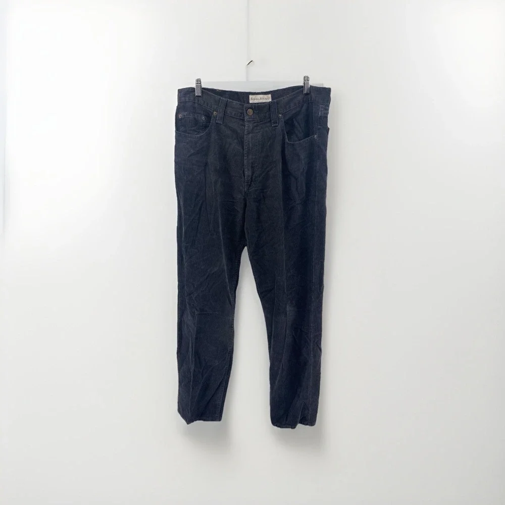 Men Banana Republic Corduroy Pants Blue‎ Gray 36x30 Cotton